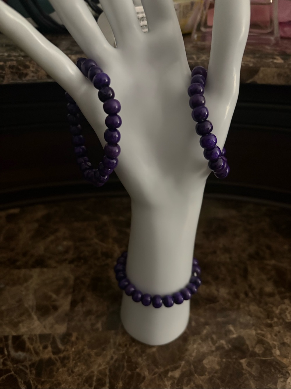 Purple Beaded Bracelet - Women Jewelry - Picture 2 of 2